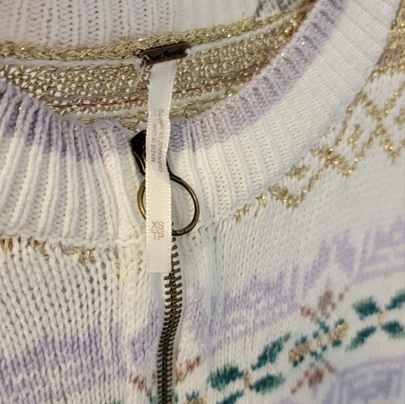 Free people women sweater pullover fully zip up size XS - Picture 5 of 9
